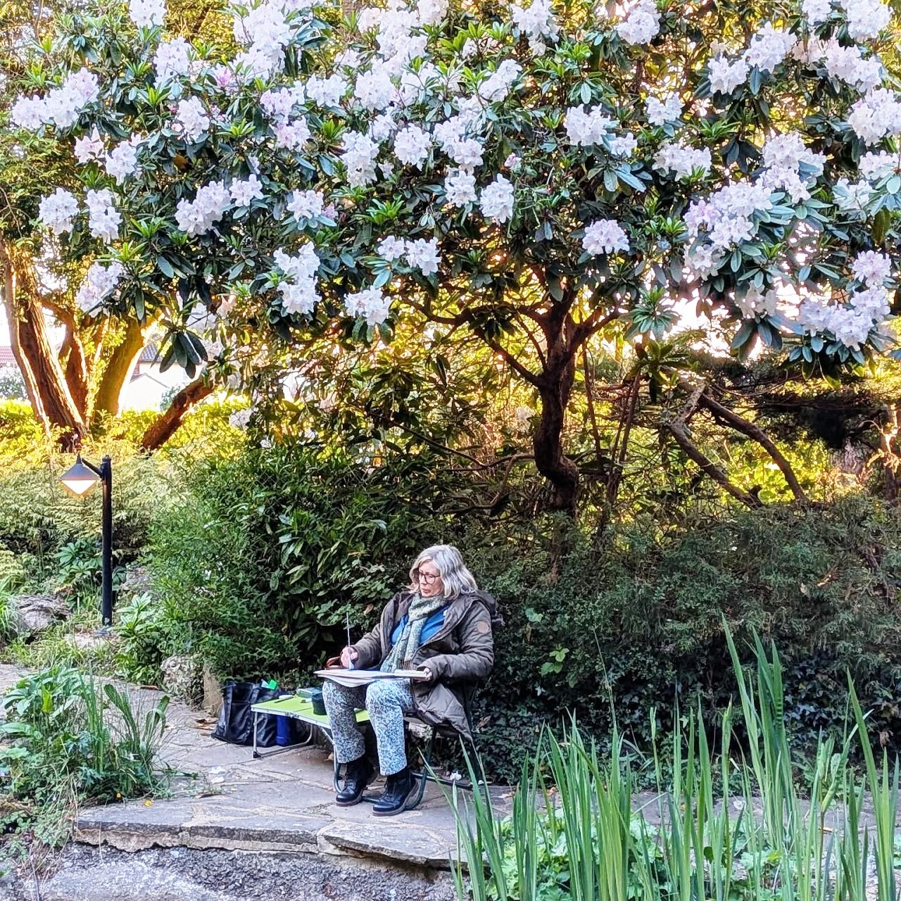 Sally painting 'en plein air'