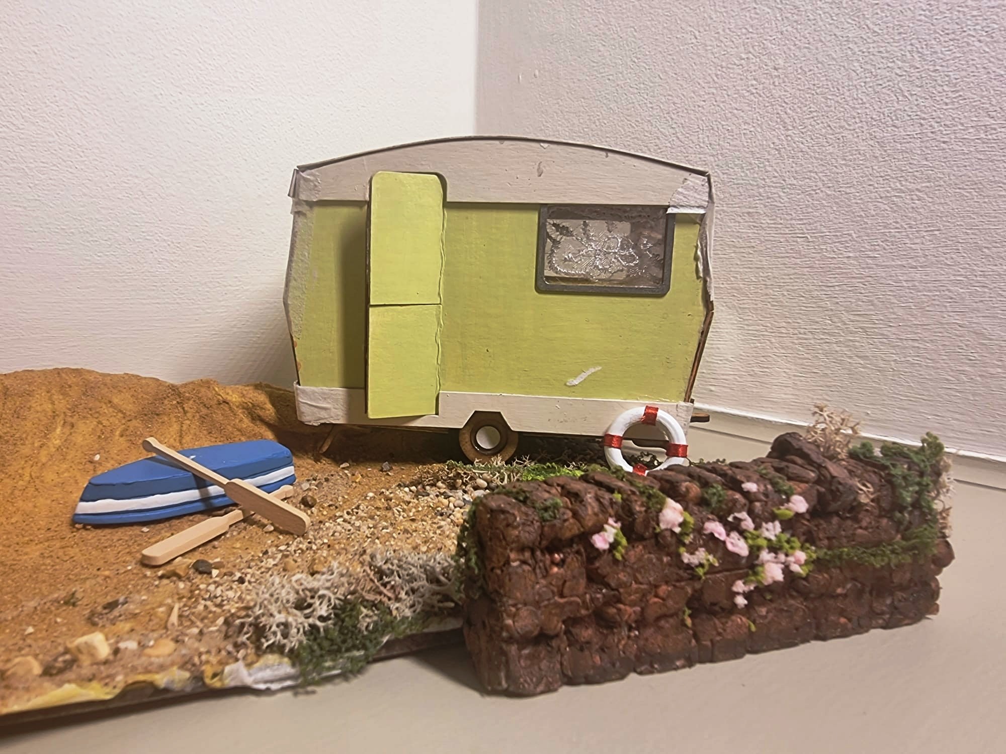 Beached Caravan by Janice